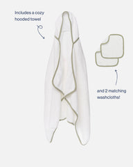 The Hooded Towel + 2 Washcloth Set